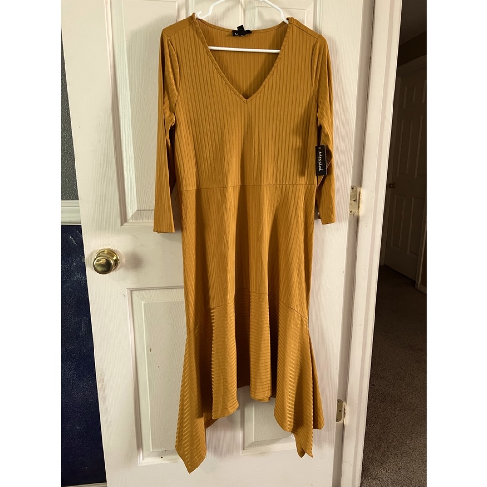 MESSINI Tie Front Handkerchief Dress